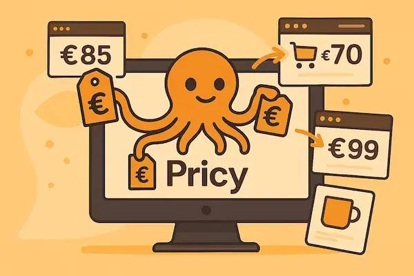 myPricy Oberfläche für Preis-Tracking und Preislogik